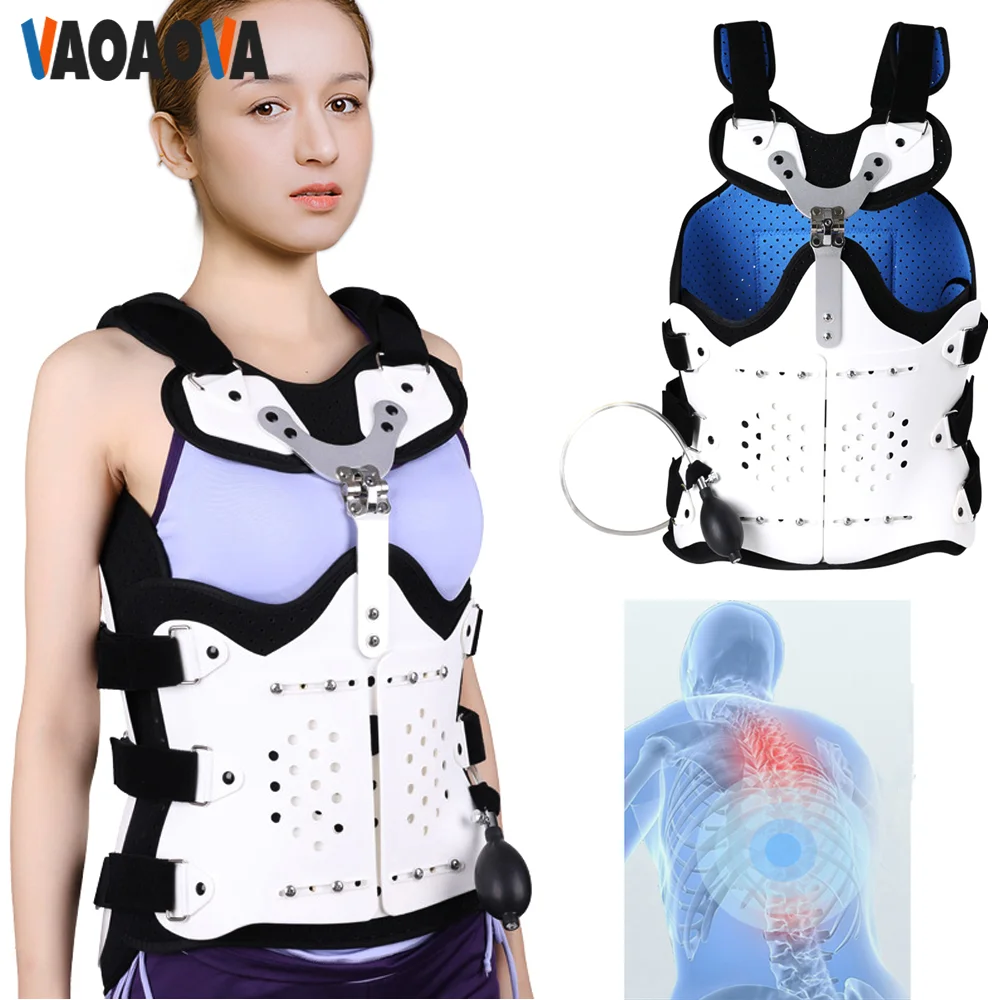 

1Set TLSO Inflatable Thoracolumbar Fixed Spinal Adjustable Back Brace For Kyphosis Mild Scoliosis Post Surgery Support Hunchback