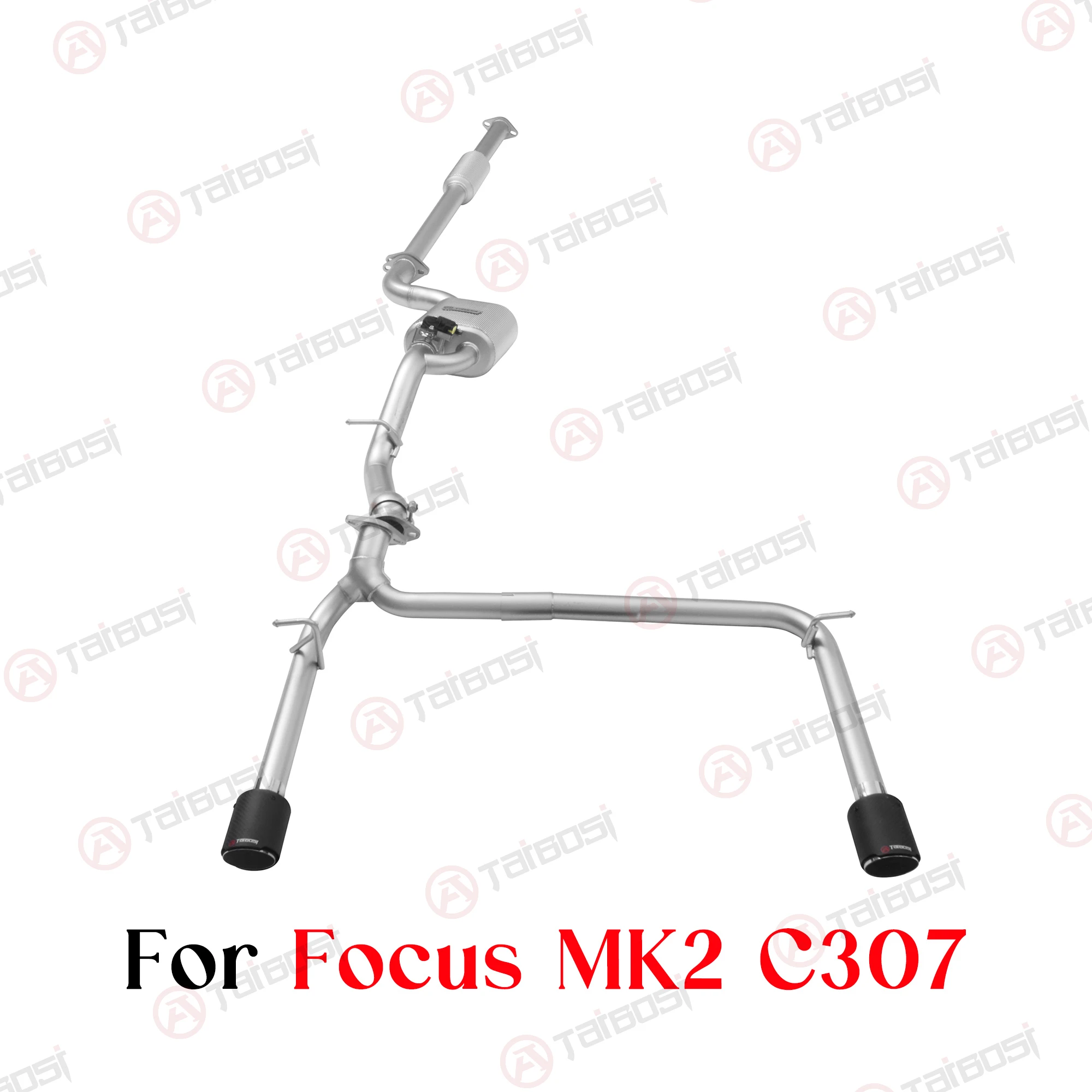 For Ford Focus MK2 C307 2004-2012 1.6L 1.8L 2.0L Car Catback Exhaust Escape System Taibosi Performance Electric Valve Muffler