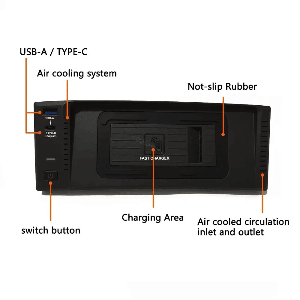 아우디 A6 C7 A7 S6 RS6 S7 RS7 2013 2018용 모어웨이 무선 충전 휴대폰 거치대 고속 충전 차량용 실내 액세서리