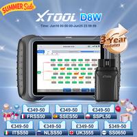 XTOOL D8W Automotive Diagnostic Tools Key Programming ECU Coding OBD2 Bluetooth Scanner 38 Reset Topology Map FCA PK XTOOL D8 BT
