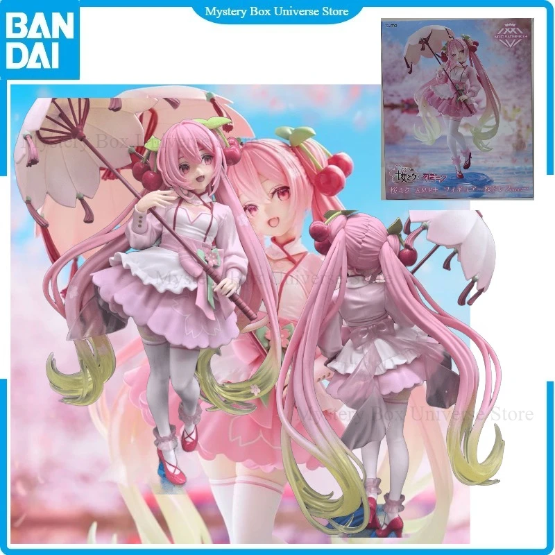 

В наличии: Оригинальная коллекционная фигурка Taito AMP Hatsune Miku в платье «Сакура» из ПВХ, аниме-статуэтка, праздничное украшение, подарок на праздник