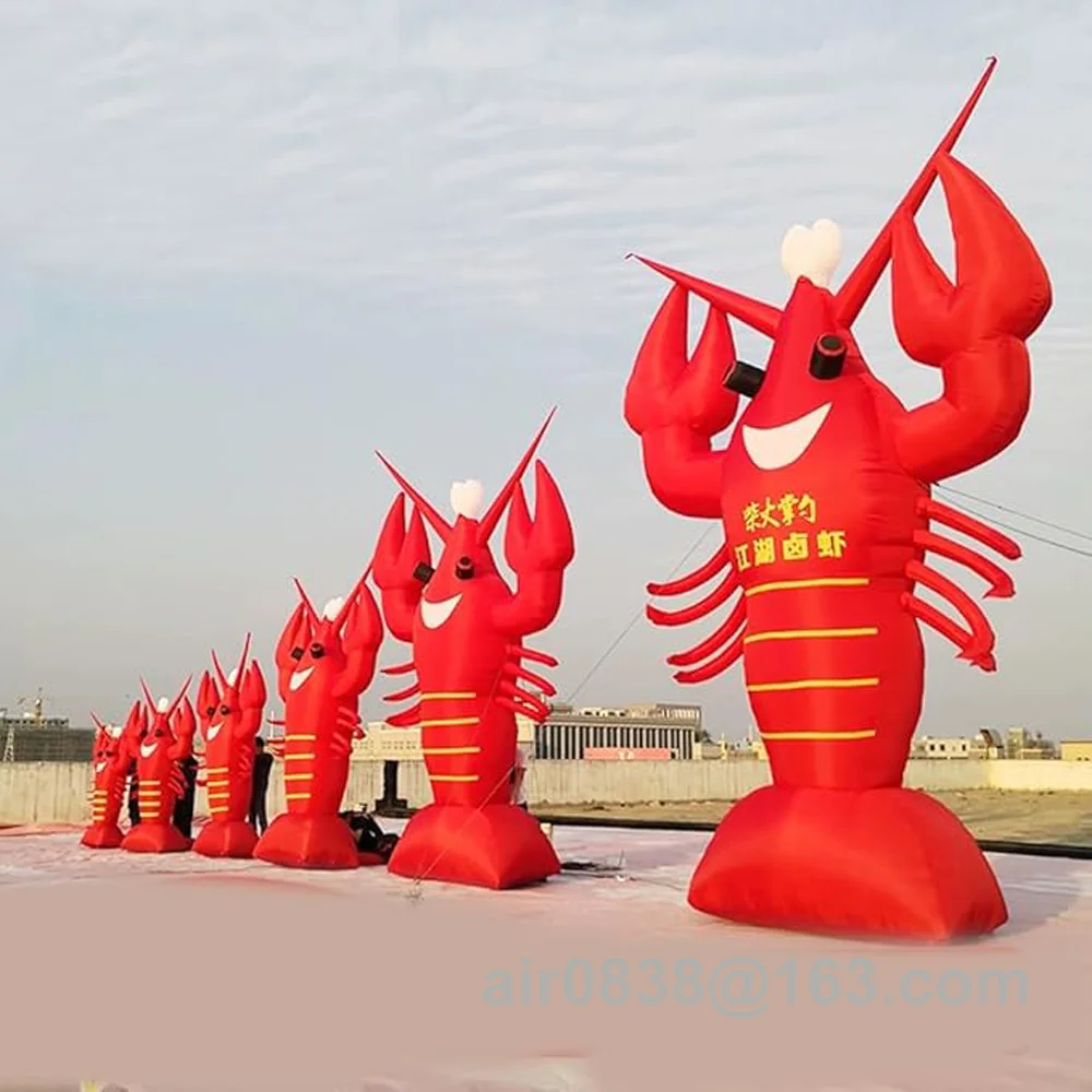 Giant Red Inflatable Lobster Inflatable Crawfish Shrimp Sea Food For Outdoor Advertising,Store Promotional Decorations