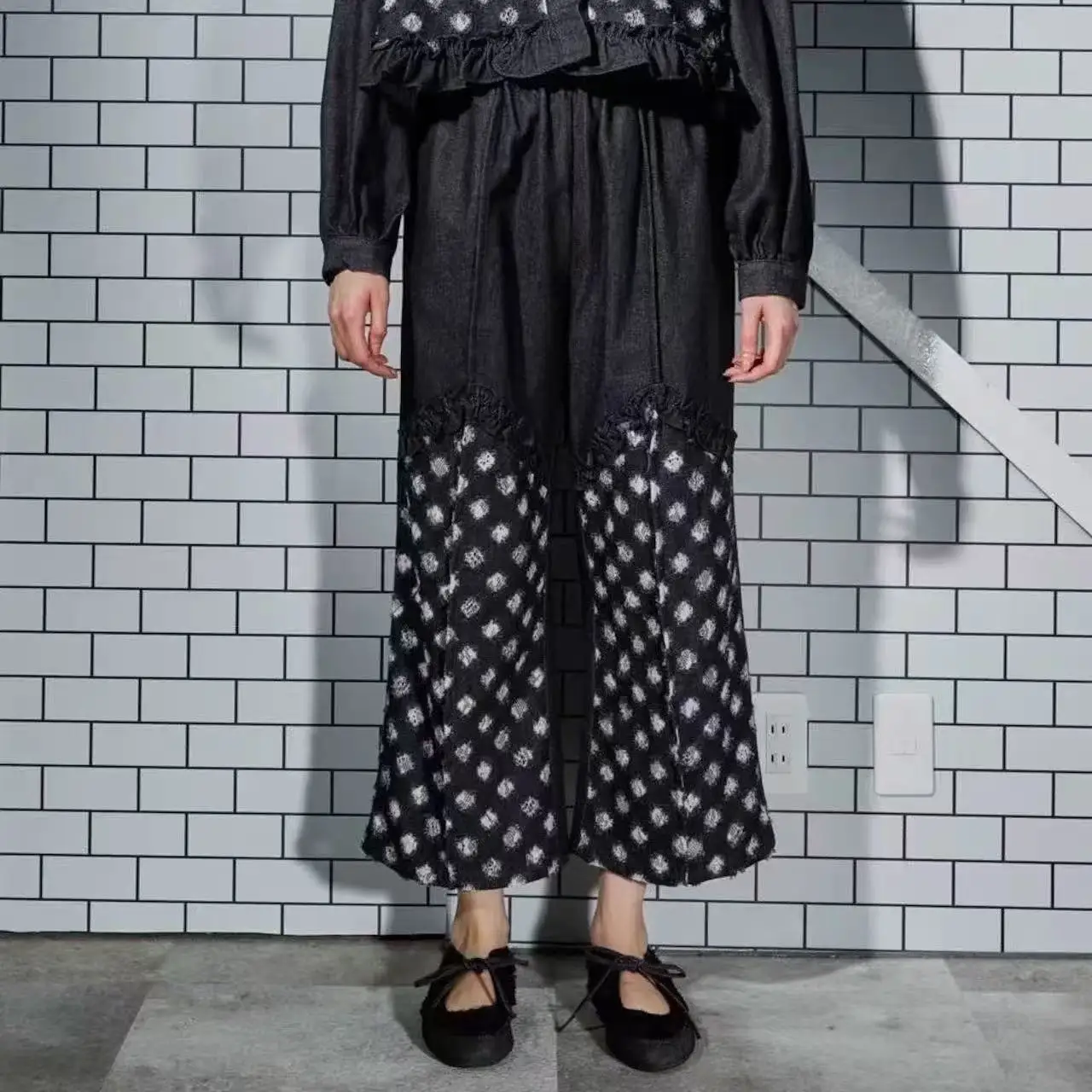 

Джинсы Kirikomi Dot Home, новая коллекция Весна-Лето 2025, свободного кроя, с высокой талией, прямые, длинные, для женщин