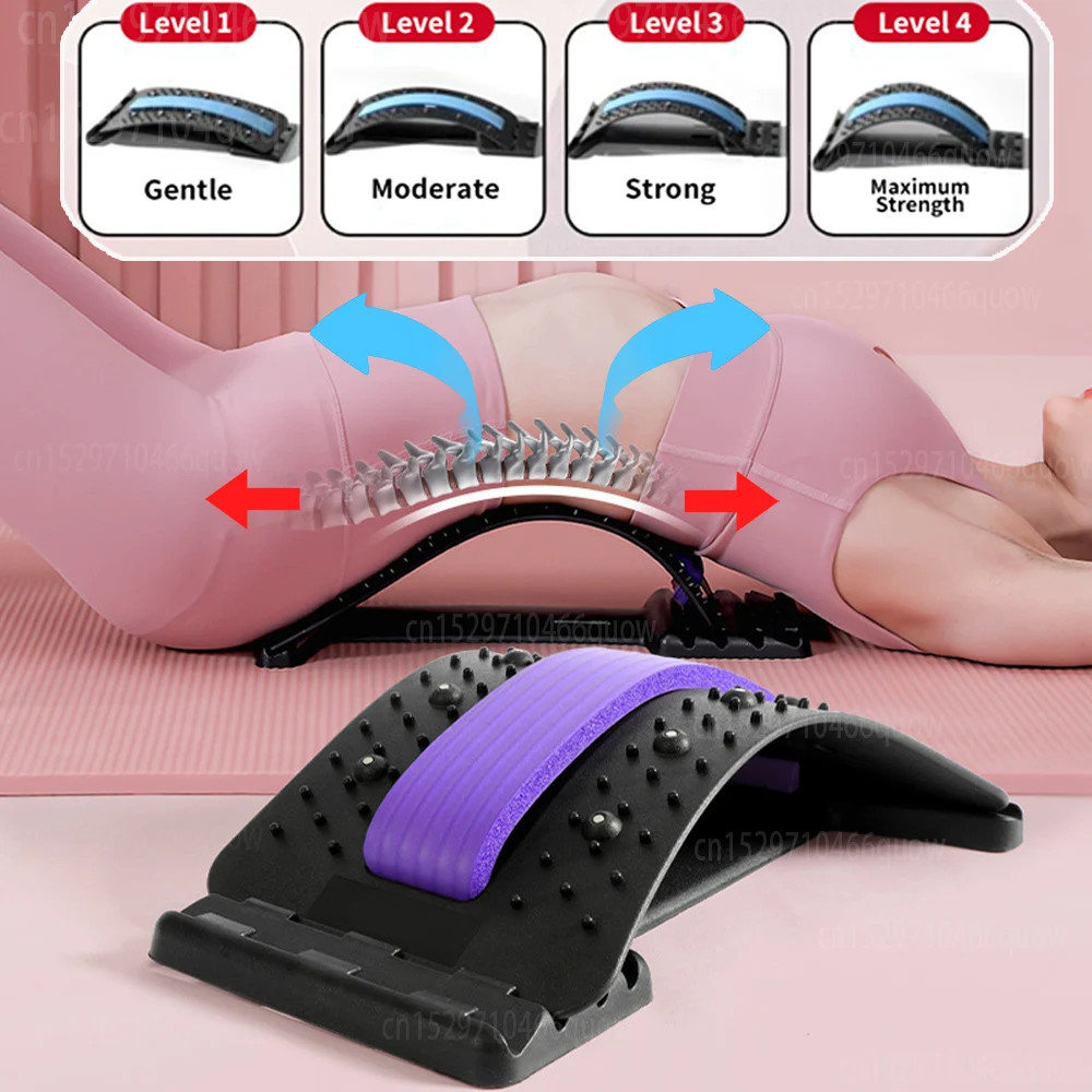 

Lumbar Soothing Device Multi-Level Back Stretcher Correct Stretch Cervical Spine Men Women Waist Support Traction Massager