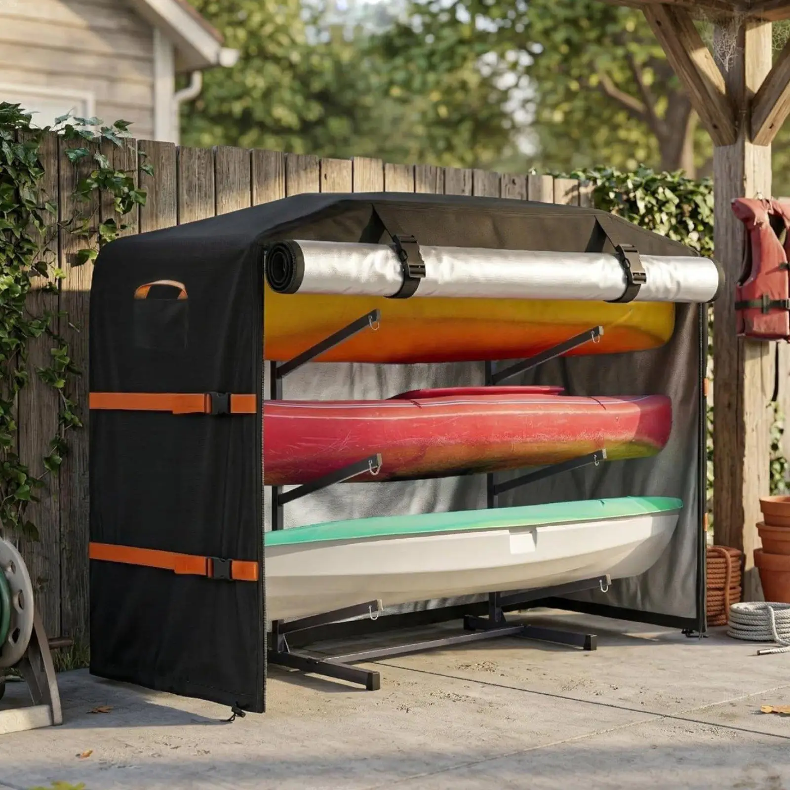 heavy-duty-boat-cover-with-reflective-handles-oxford-kayak-rack-protection-for-outdoor-paddleboard