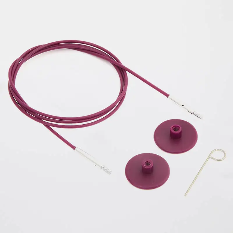 KnitPro Interchangeable Knitting Needle Cable Purple Cable