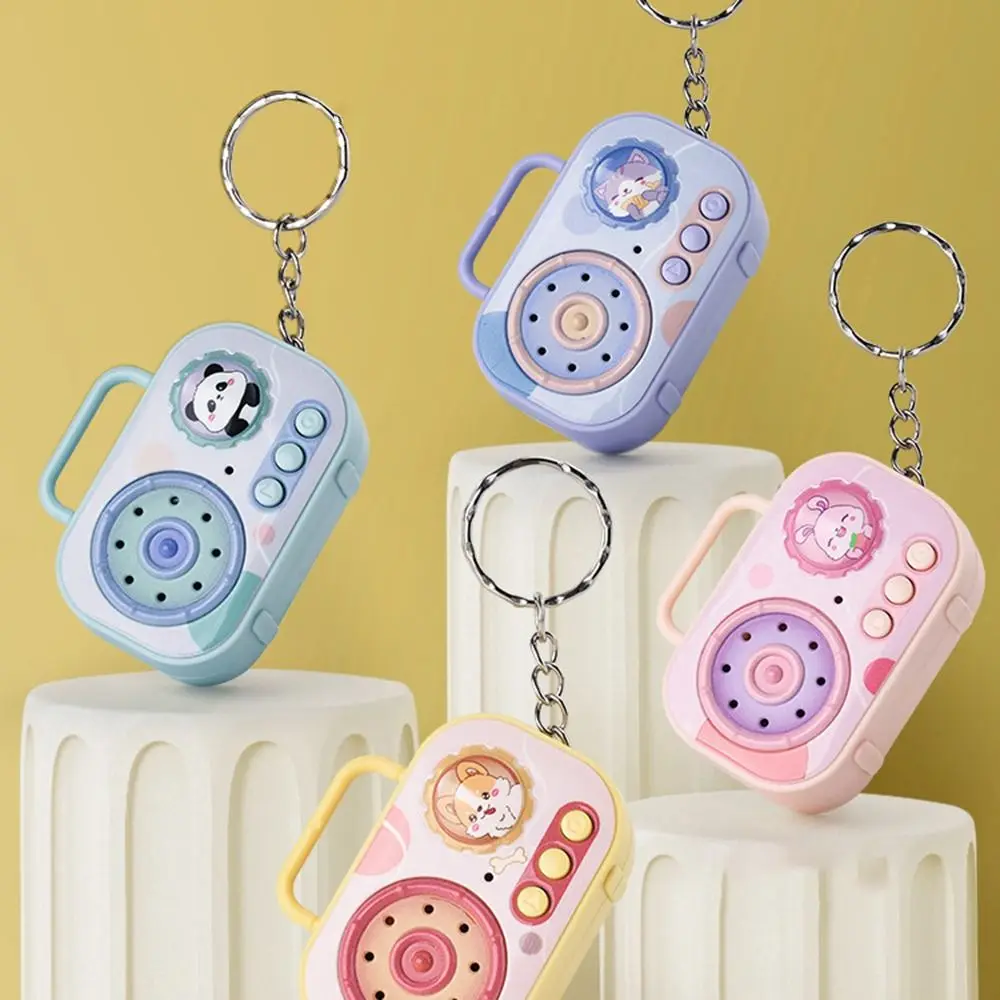 Voice-Changing Recorder Key Chain Holder Can Record Musical Instrument Toy Key Storage Holder Keychain Bag Pendant