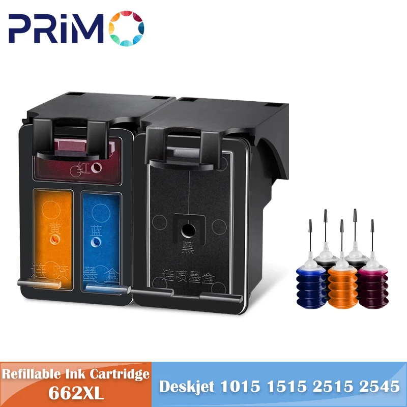 

662XL 662 XL Refillable Ink Cartride for HP662 for Deskjet 1015 1515 2515 2545 2645 3515 3545 4510 4515 4516 4518 Inkjet