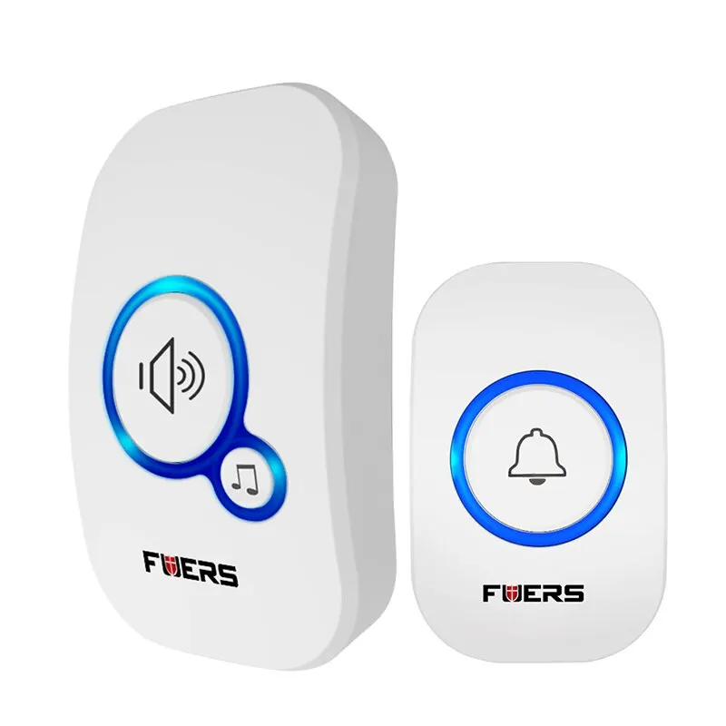 Fuers Wireless Doorbell Waterproof Welcome Chime Home Door Bell Intelligent 32 Songs Smart Alarm With Battery For Store Hotel