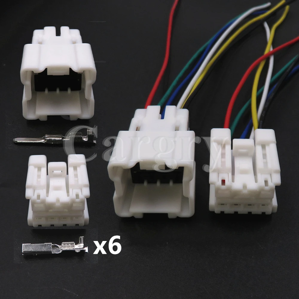 1 Set 6P 6098-6970 6098-6947 Car Wide Steering Brake Light Wiring Terminal Sockets AC Assembly Automobile Taillight Connectors