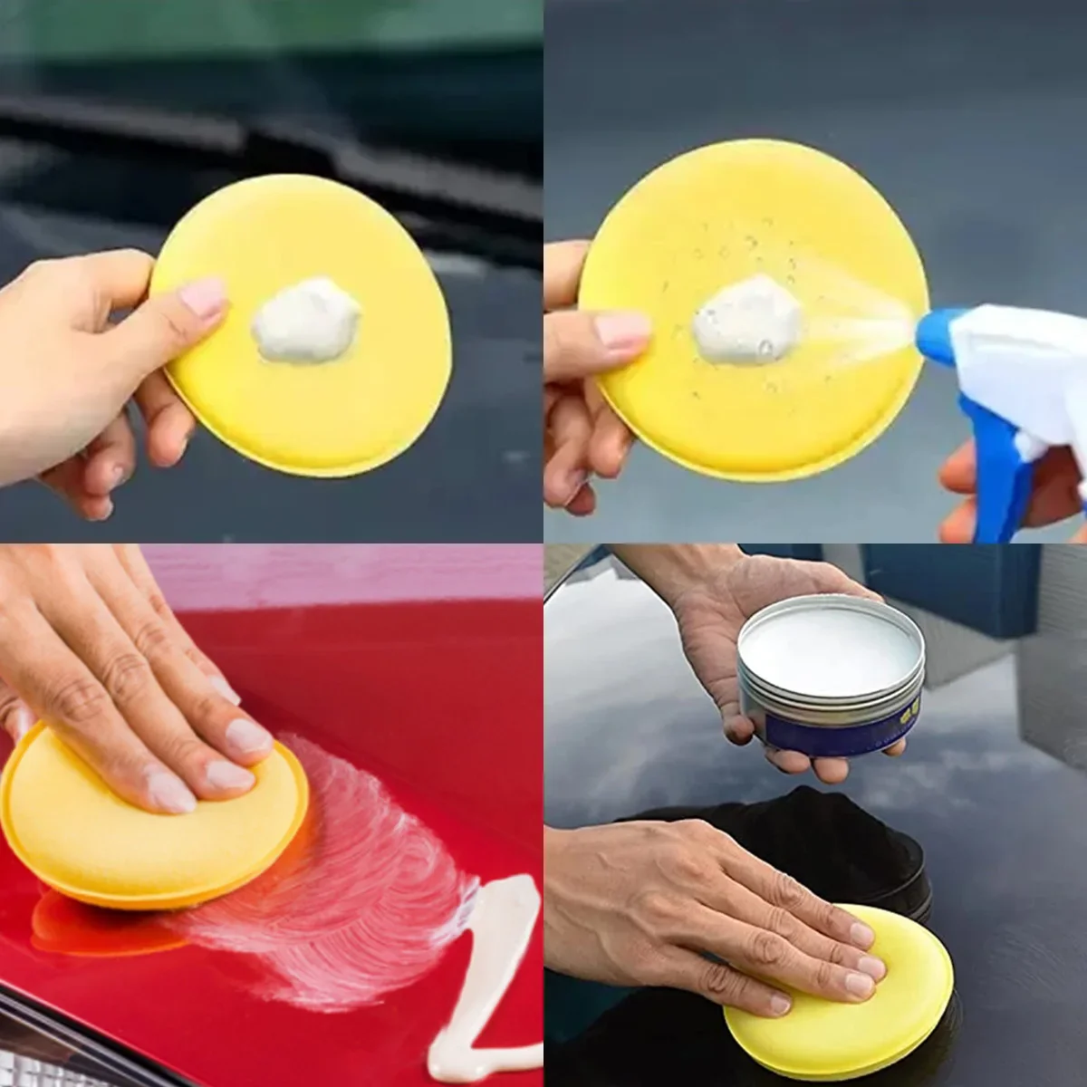 High Density Sponge Polishing, Waxing, Sponge Applicator Cleaning Pad Accessories Car Cleaning Tools Dropshipper Wholesale