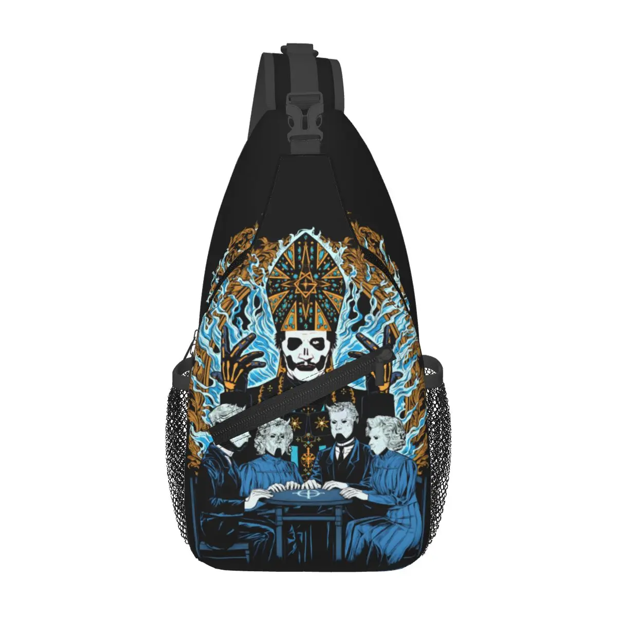 

Custom G-Ghosts Rock Punk Brands Sling Crossbody Backpack Water Resistant Traveling Popular Daypack Printing Shoulder Backpack