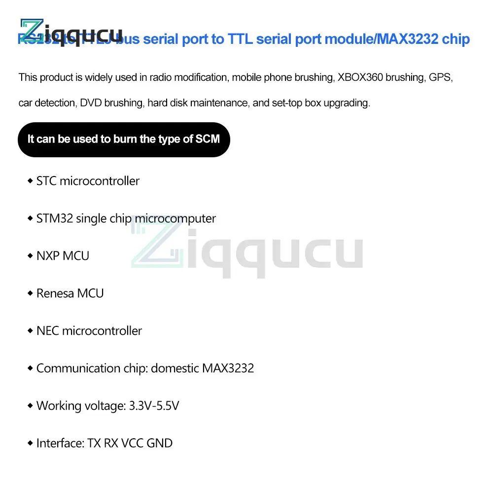 5PCS MAX3232 RS232 to TTL Serial Port Converter Module DB9 Connector MAX232