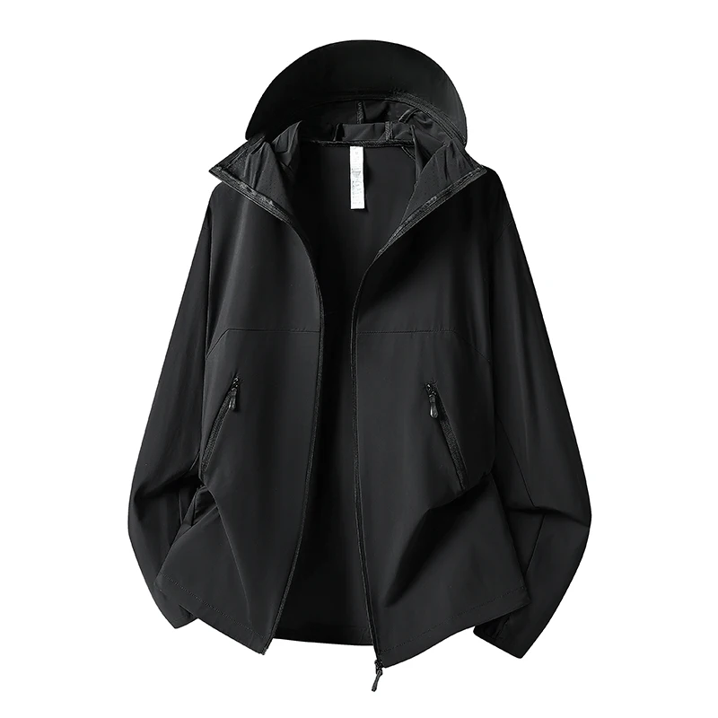 Couple Outdoor Tennis Sweat Absorbing Quick Drying Sunscreen Clothes Summer Loose and Comfortable UV Resistant Jacket