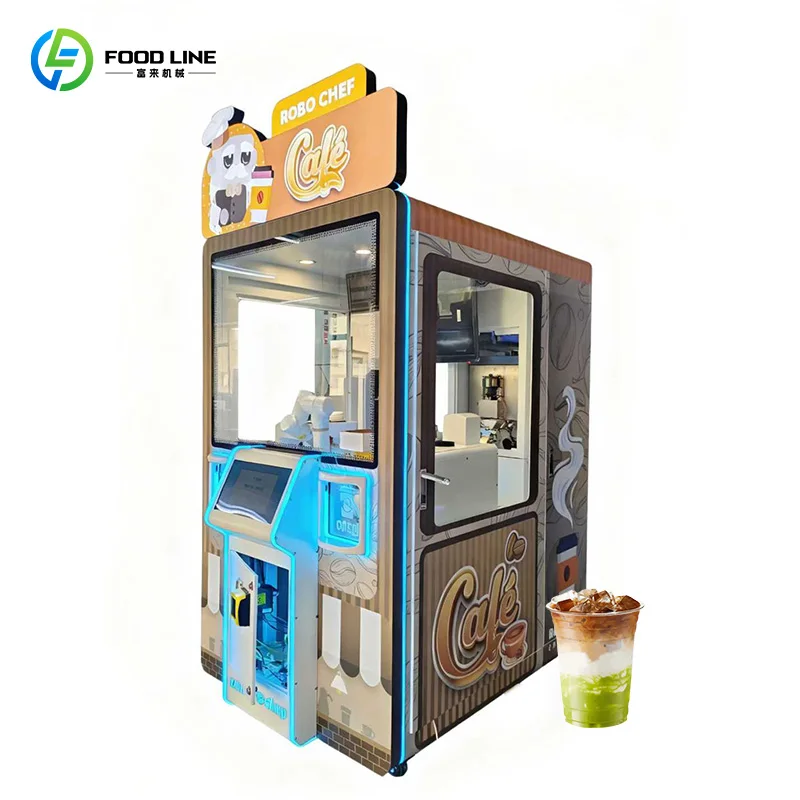 

Customized Smart Coffee Making Robot Print Robot Coffees Vending Art Robot Coffees Vending