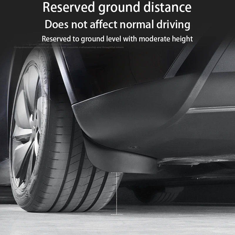 Tesla Model Y Juniper 2025+ 자동차 휠 머드 플랩 스플래시 가드 MudFlaps 전면 후면 펜더 새로운 업그레이드 TPE 머드 가드 보호대 썸네일 5
