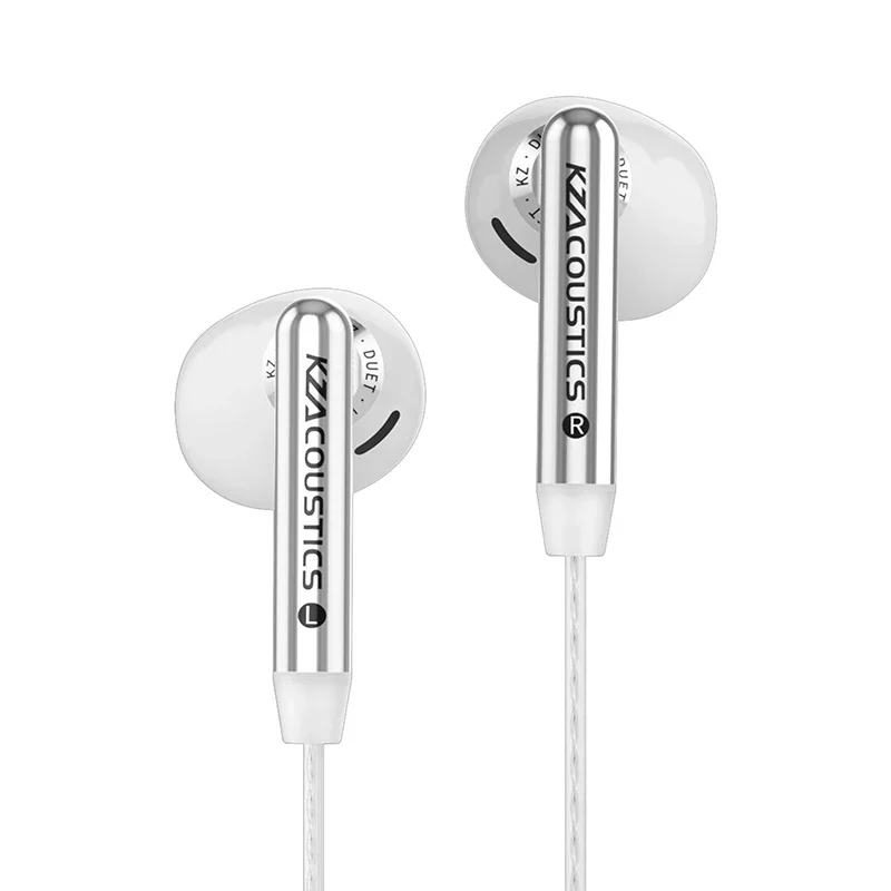 KZ KZ Duet Earphone Hifi Bass Earbud Quad Core Dual Dynamic Driver HD Dual Mic Detachable Wired Headset For Music Gaming