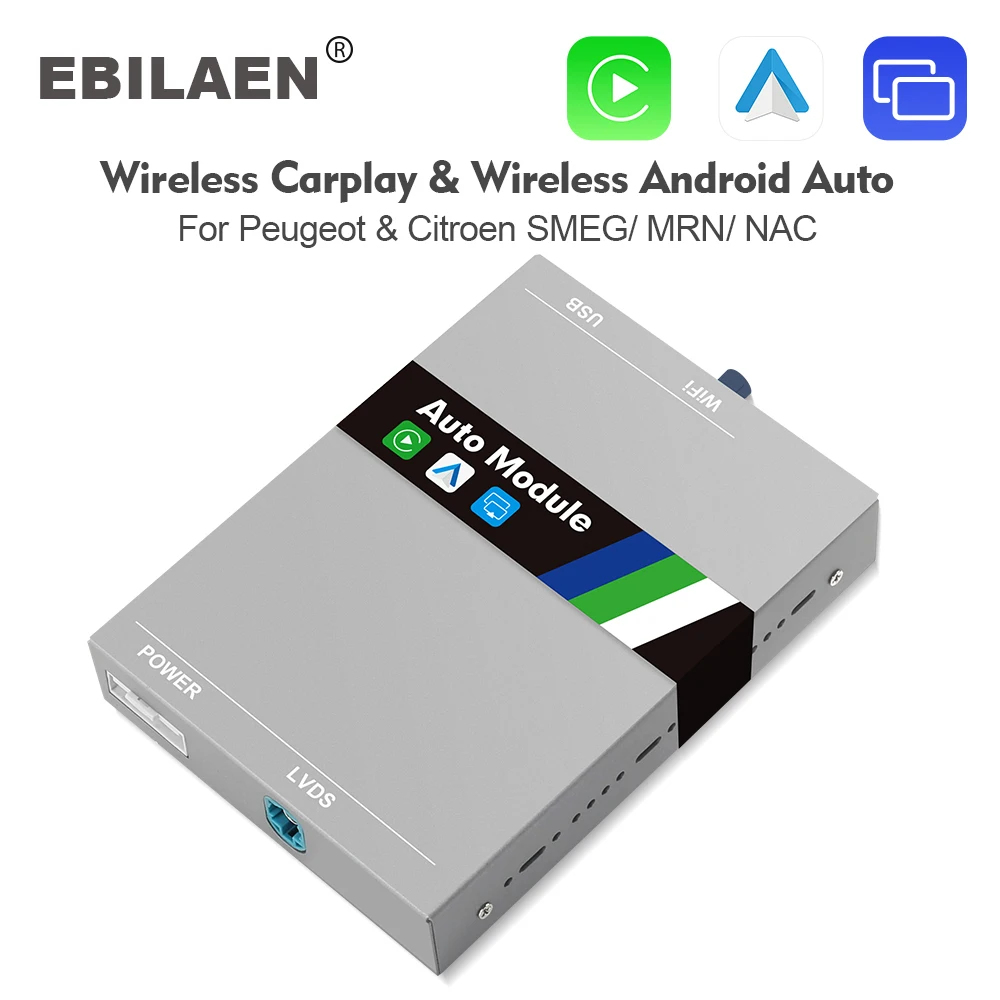 Wireless Carplay Android Auto For Peugeot Citroen RNEG SMEG NAC Picasso C4 C5 DS4 DS3 308 508 208 3008 RT6 Ｍodule Box Airplay