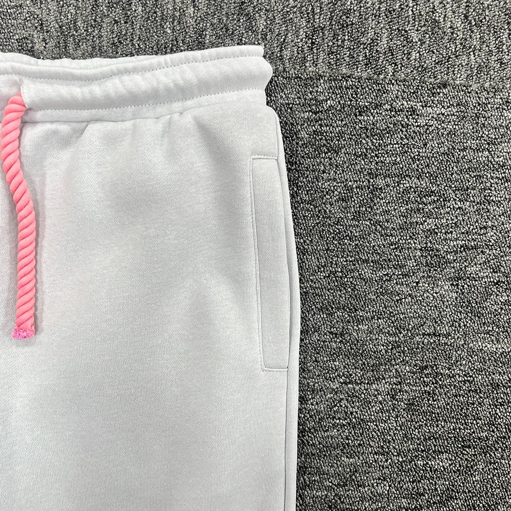 SY-36 Slow jogging streetwear hoodie long pants set center sportswear men's clothing pink printed long sleeved set