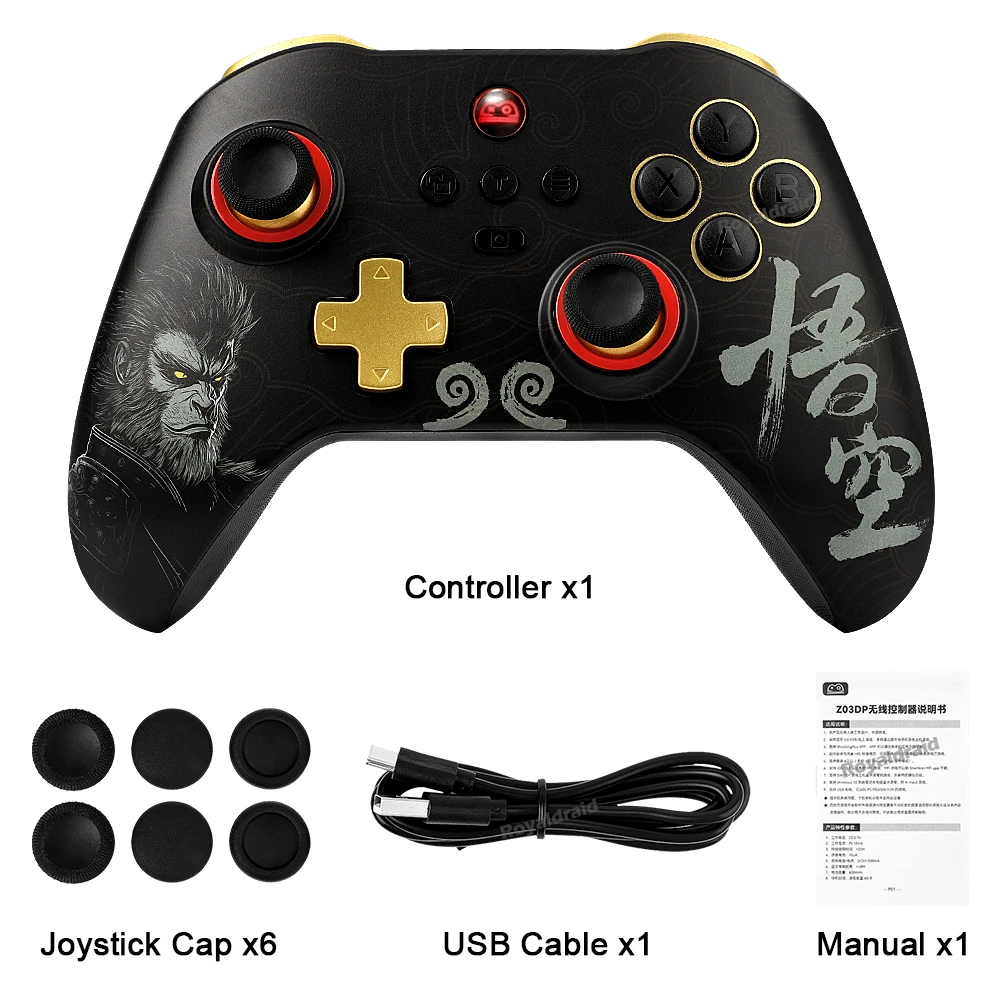 Z-Game Ultra ワイヤレスコントローラー Z03DP Black Myth Wukong Gamepad 800Hz Wireless Dual Vibration