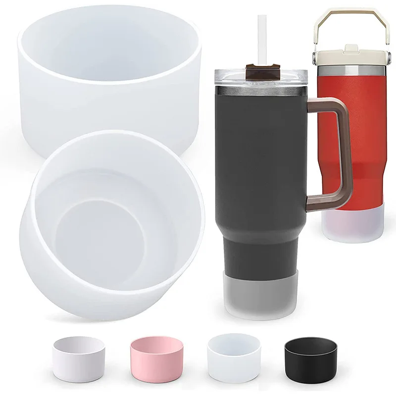 Silicone Cup Protective Sleeve Cushion For Stanley Quencher Adventure 40oz Tumbler with Handle & Stanley IceFlow 20oz 30oz
