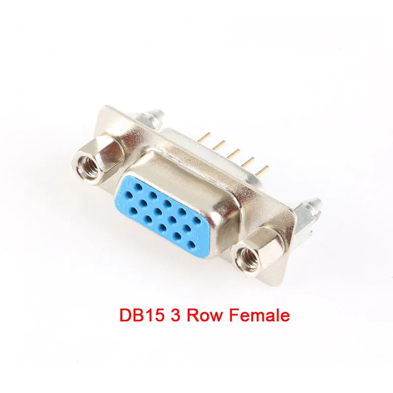 D-sub PCB Mounting Connector 9/15/25/37 Pin Straight 180 Degree Male Female Plug DB9 DB15 DB25 DB37 for Computer Network