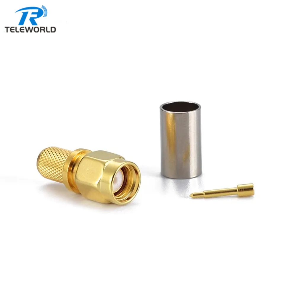 10pcs/lot 6GHz SMA male connector for LMR240 RG59 crimp version