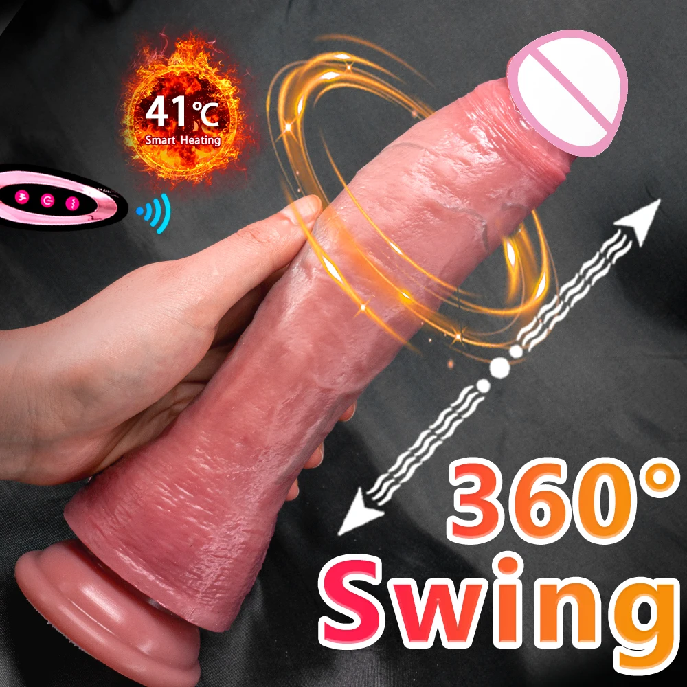 27cm Long Dildo Heated Telescopic Sex Machine Super Big Cock Large Realistic Penis Huge Anal Dildo Vibrator Sex Toys For Women