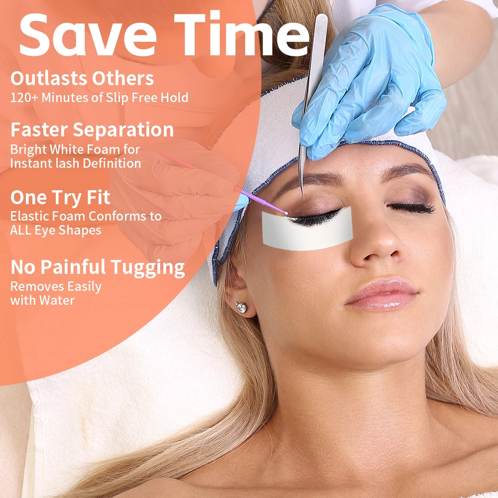 110 Piezas/Rollo de Cinta de Espuma para Pestañas, Almohadillas para Ojos, Puntas para Extensión de Pestañas, Adhesivo, Herramientas de Maquillaje, Microespuma, Parches de Tela No Tejida para Debajo de los Ojos