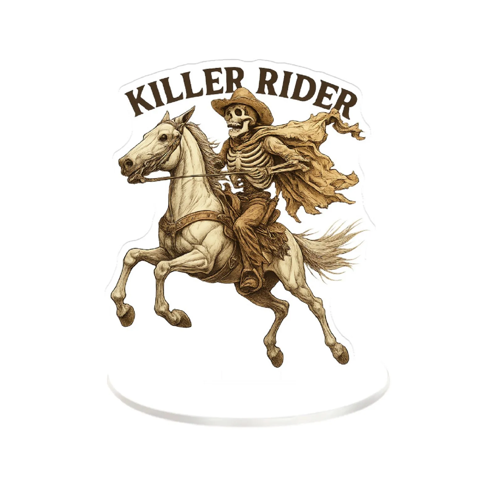 2D Halloween Killer Knight Platform Acrylic Ornament Creative Desktop Decoration Party Atmosphere Decoration Prop Holiday Gift