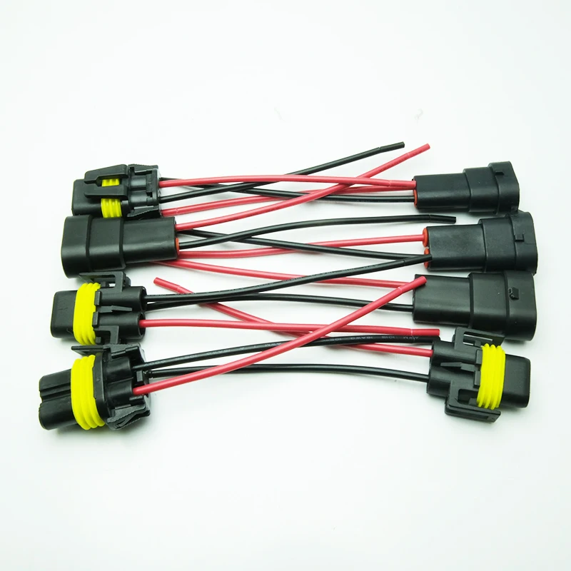 2 Stücke H11 9005 9006 Männlich Weiblich Stecker Kabelbaum Stecker HB3 HB4 Adapter Buchse Anschluss Draht Nebelscheinwerfer Verlängerungskabel