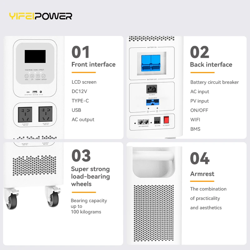All-In-One 11kw Stackable ESS Off-Grid System 17kwh LiFePO4 Integrated Smart BMS Inverter Rechargeable Solar AC Output Home