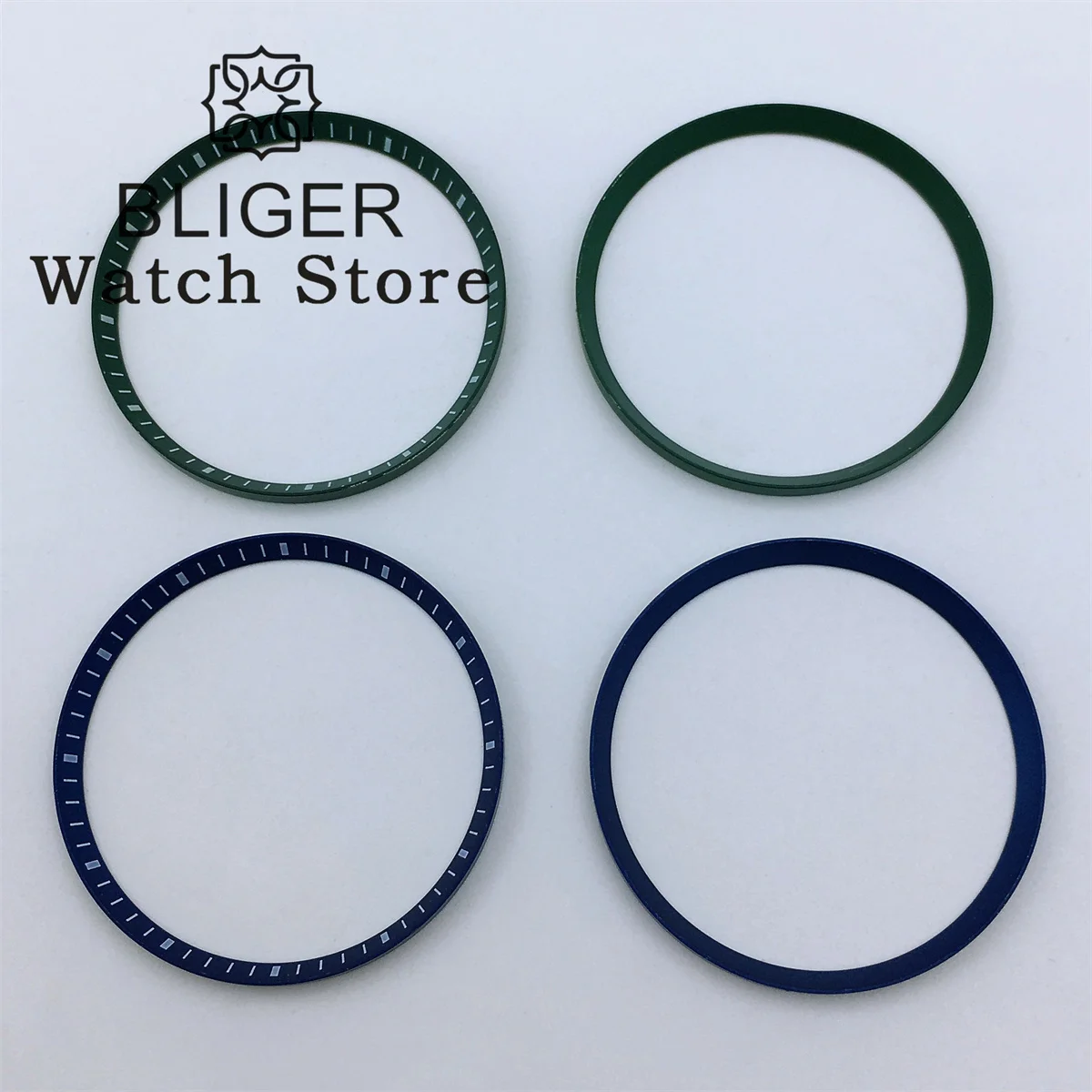 BLIGER Watch Case Parts 31.4mm*28.4mm*2.2mm Chapter Ring Monochrome Steel Chapter Rings Suitable For 42mm Royal Oak Watch Case