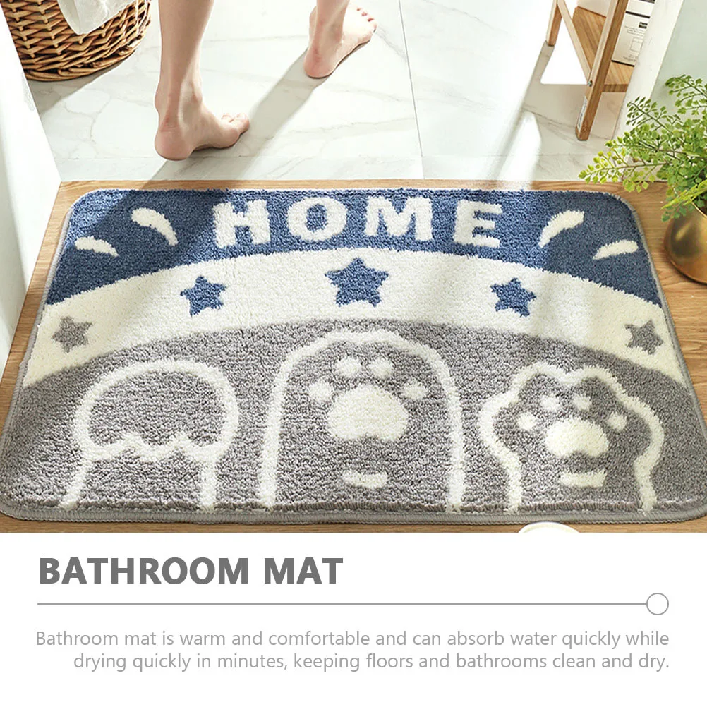 

Soft Thick Fluff Anti-Skid Bathroom Mat Durable Cartoon Floor Rug Water Absorbent Non-Slip Carpet Cartoon Door Mat