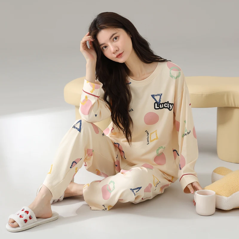 

Комплекты пижам с длинным рукавом для женщин: осенний лавандовый комплект оверсайз в западном стиле, с открытыми плечами, шорты-бермуды, уютная одежда для офиса (OL)