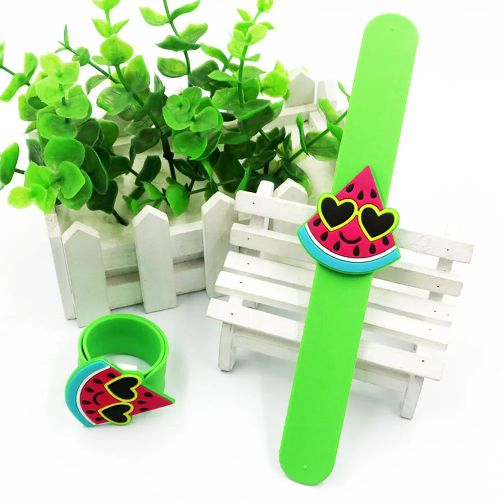 

12PCS Slap Silicone Cartoon Keychain Kids Child Flexible No Irritation Birthday Silicone Slap Bracelets Gifts Toy