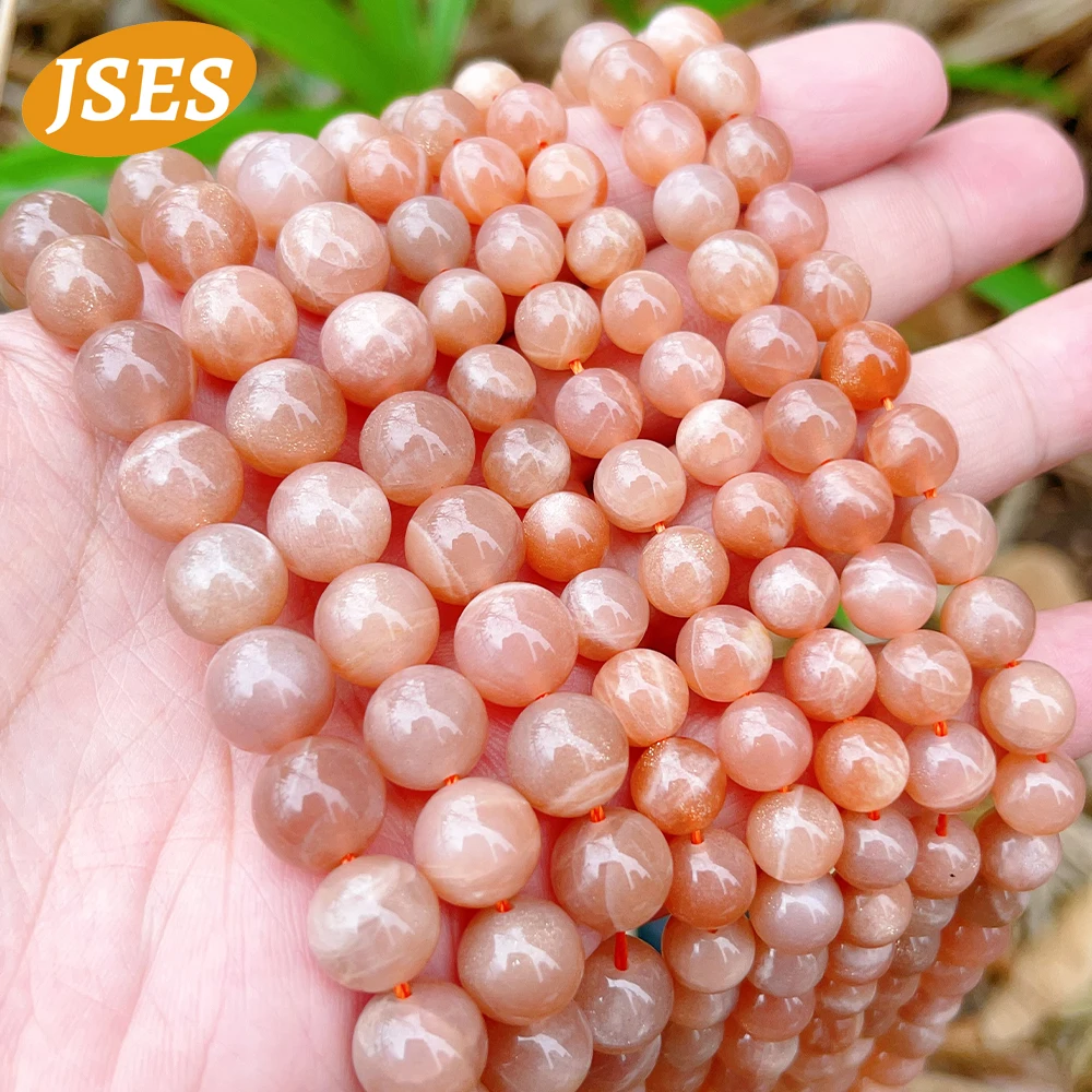 AA Natuurlijke Oranje Maansteen 6 8 10mm Losse Kralen voor Sieraden Maken Armbanden Ketting Spacer Steen Strand Kralen DIY accessoires
