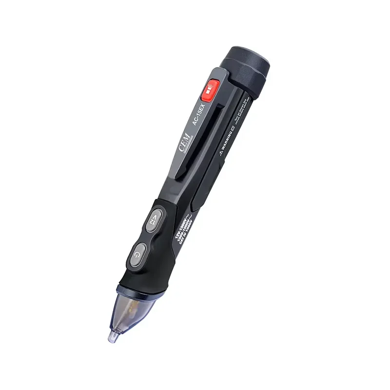 CEM AC-15EX Test Pencil Non-Contact AC Voltage Detector Digital Display 100-1000V ATEX Certificate IP67 Waterproof 2m