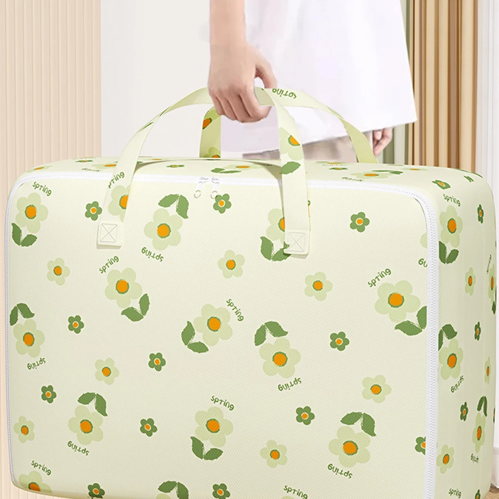 Personalized Flower Pattern Clothes Storage Bag High Capacity Clothes Organiser Bin For Clothes Shelf