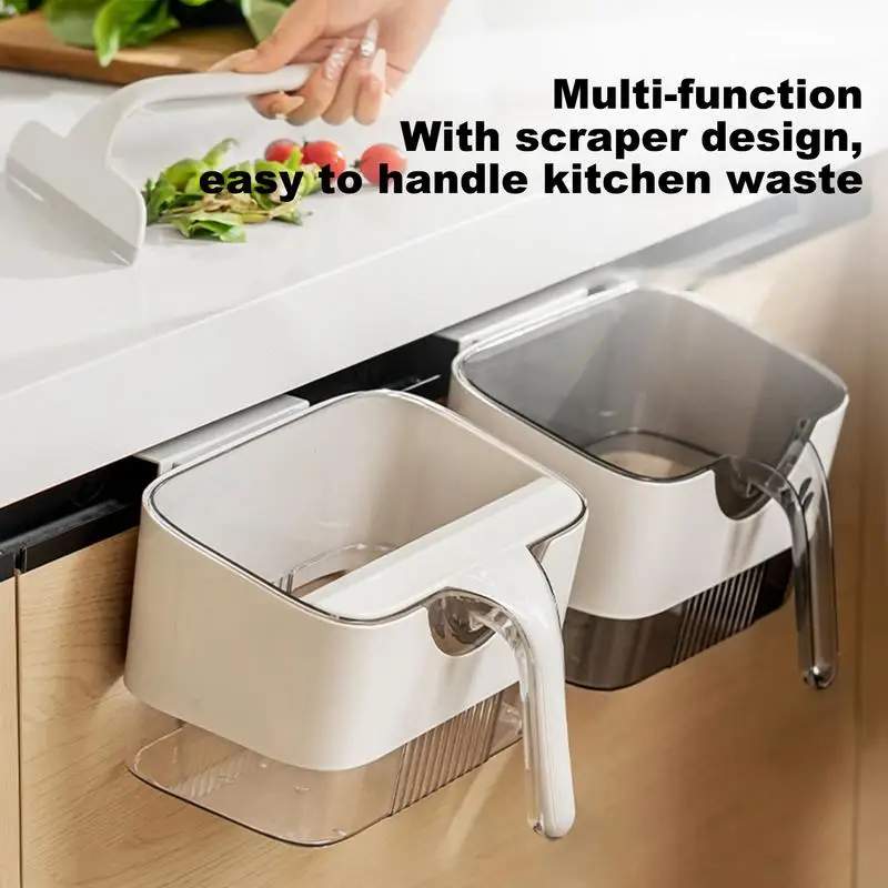 Cubo de basura para puerta de armario de cocina, cubo de Compost interior montable, cubo de basura de alimentos para encimera o debajo del fregadero