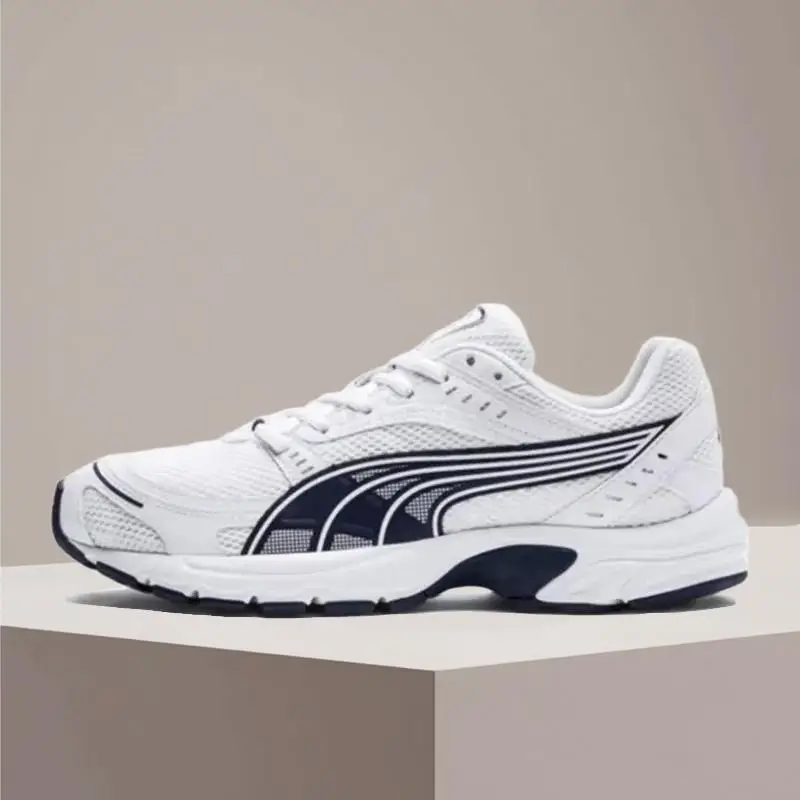 PUMA Axis Casual, Everyday, Non-Slip, Durable, Breathable, Low-Top, Cushioned Running Shoes (Unisex) Black and White 368465-04