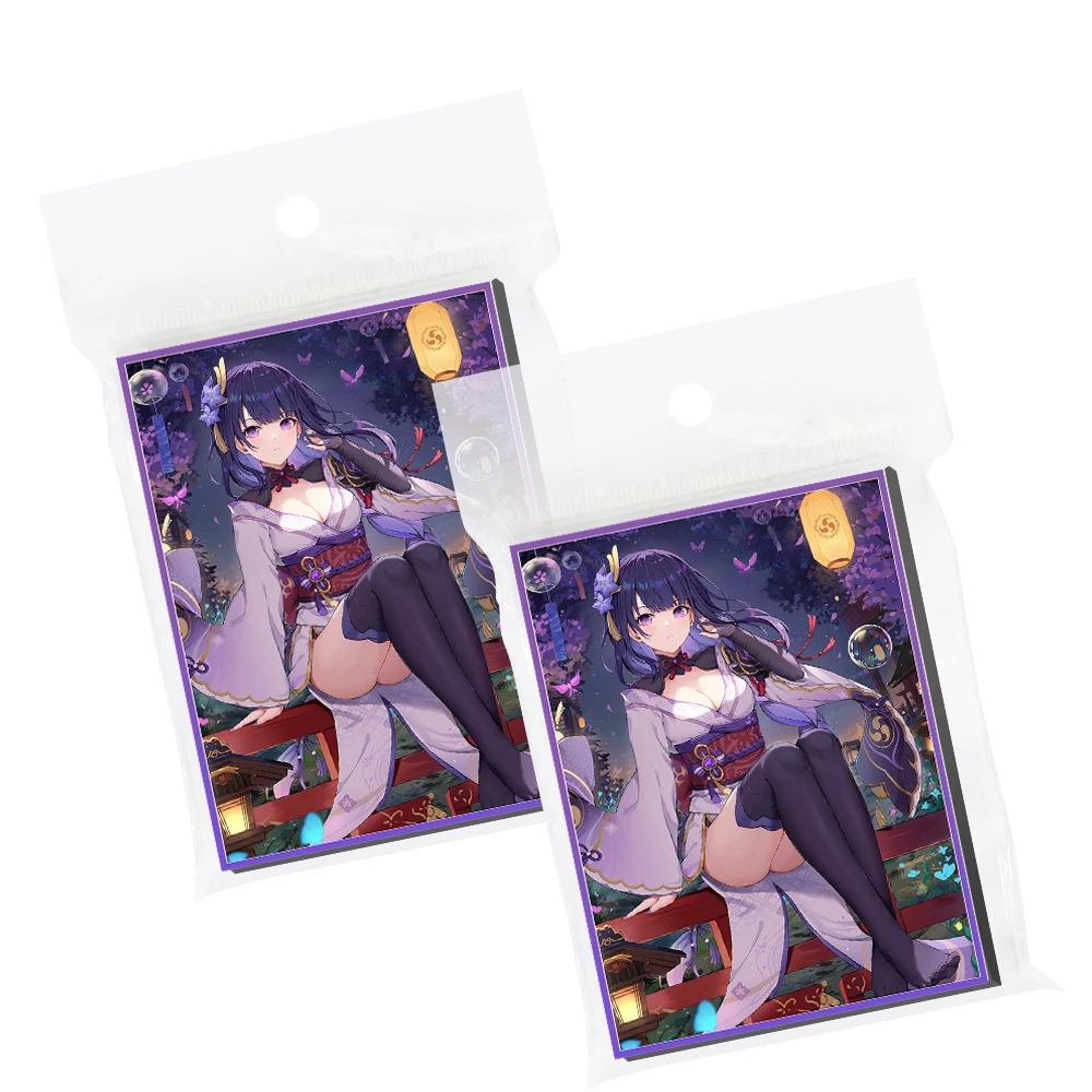 

120 шт. 67 × 92 мм голографический мультфильм аниме рукава для карт настольная игра защита для карт щит для карт двойная крышка для карт для карты MGT