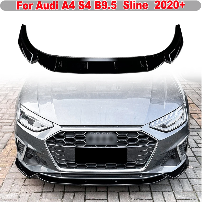 

For Audi A4 S4 B9.5 Sline 2020+ Front Bumper Lip Lower Diffuser Spoiler Body Kit Guards Side Splitter Deflector Car Accessories