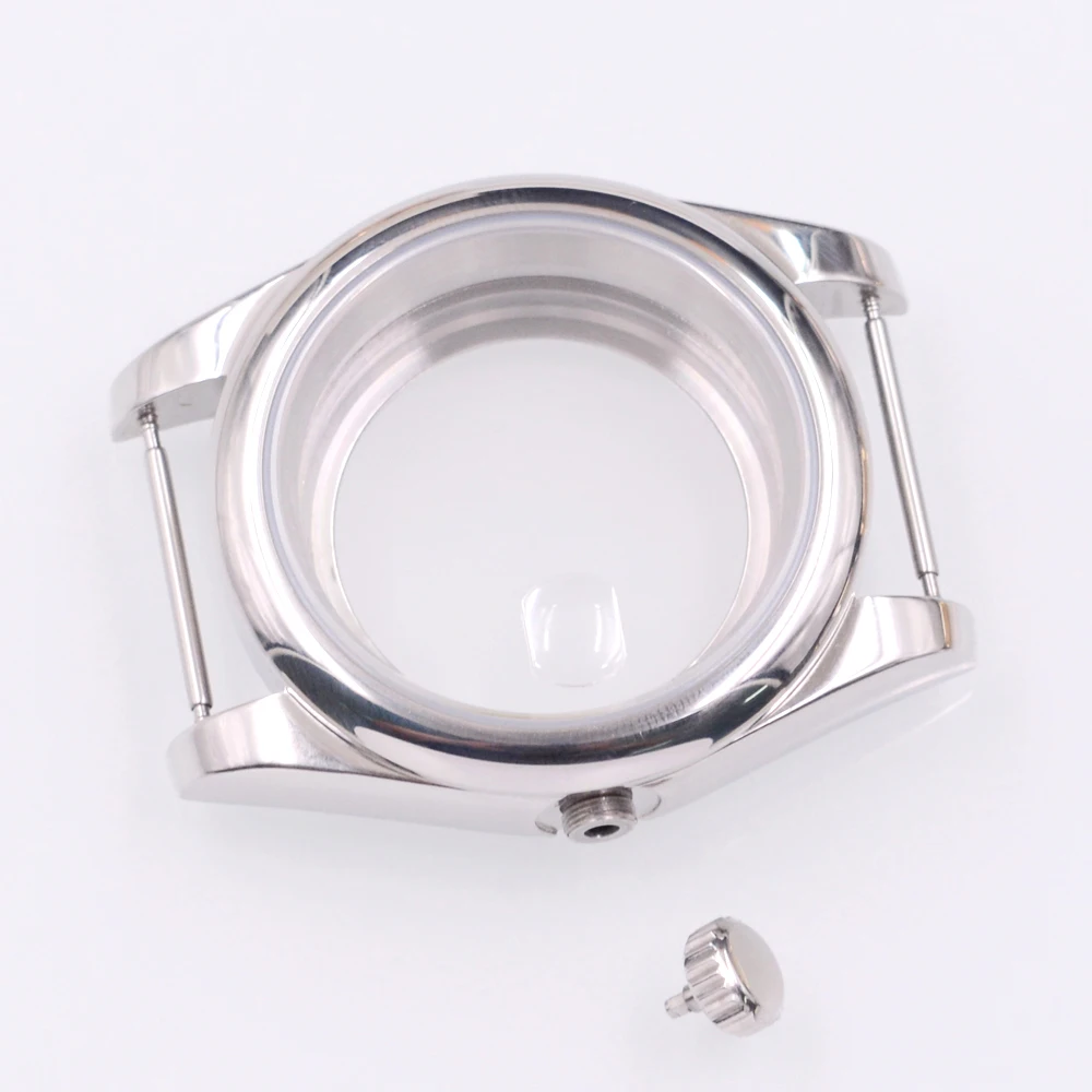 36MM/40MM Sapphire Glass Watch Case  Fit NH34 NH35 NH36 PT5000 ETA2824 2836 Miyota 8215 8205 Movement Silver/Rose Gold