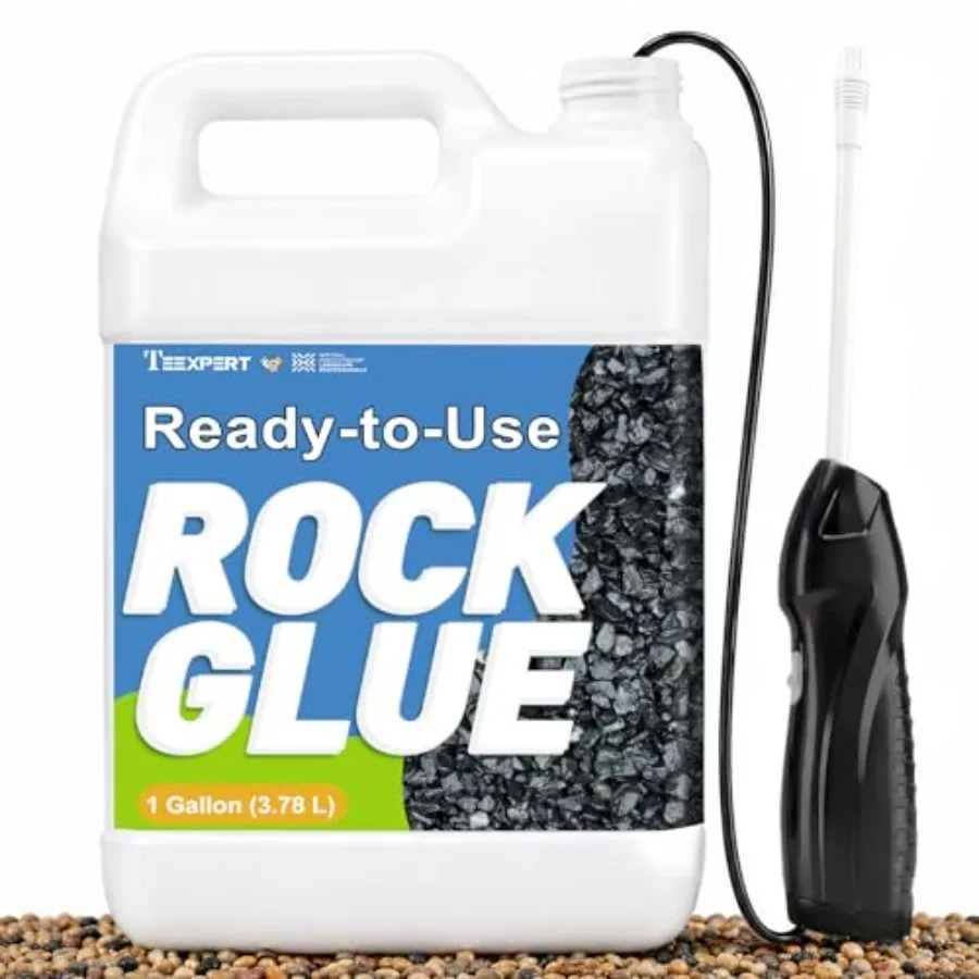 

Ready-to-Use Rock Glue for Landscaping with Electric Sprayer, Gravel Glue for Landscaping for Pea Gravel, River Rock and Stone