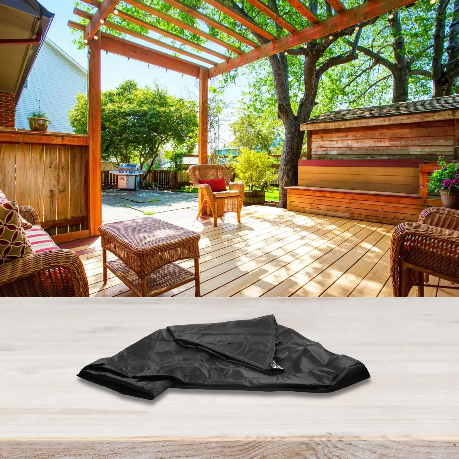 

Черный уличный чехол для стула, защита от грязи, чехол для патио, ветрозащитный чехол, ветрозащитный чехол, защита от ультрафиолета, защита от атмосферных воздействий