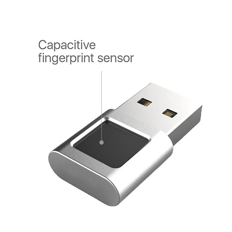 Silver USB Fingerprint Reader USB Fingerprint Reader Module For Windows 10/11 Laptops