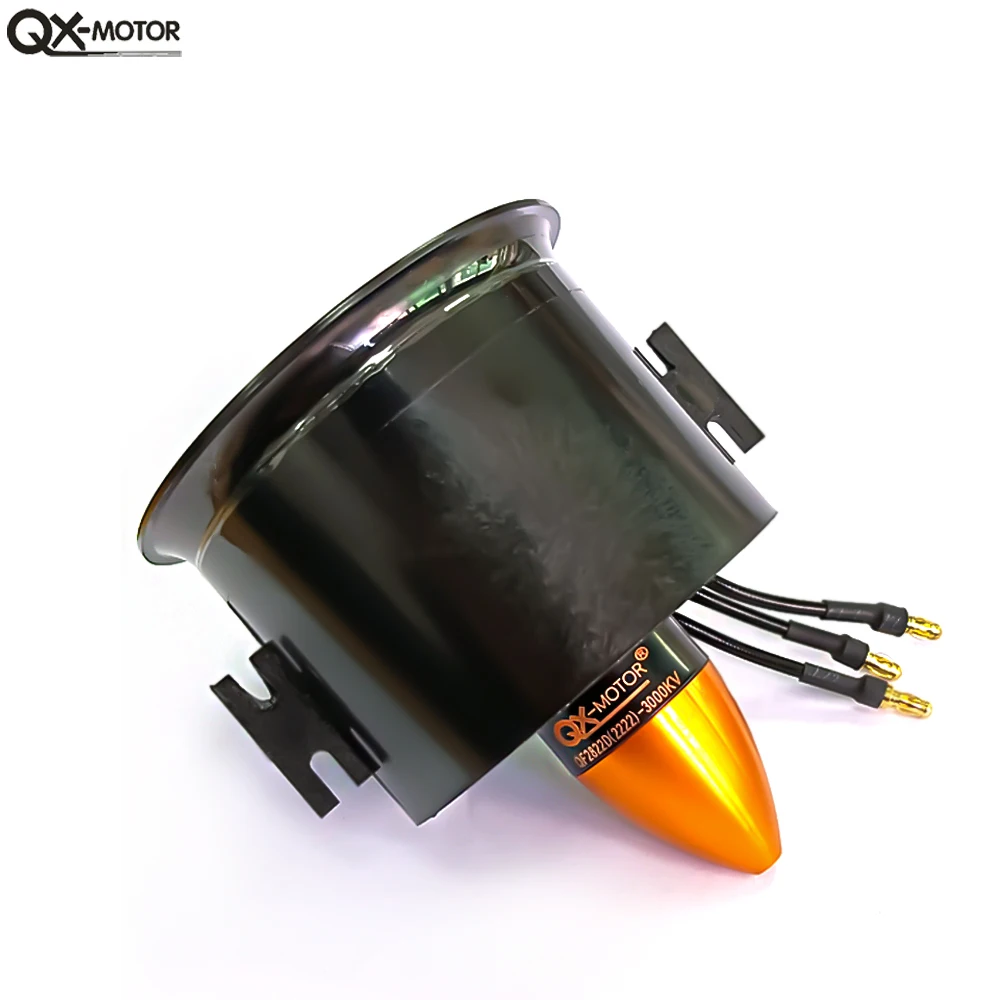 QX-MOTOR 70mm EDF 6 Blades Ducted Fan With QF2822 3000KV Brushless Motor FOR FMS / FREEWING Remotely Control Aircraft Model Part