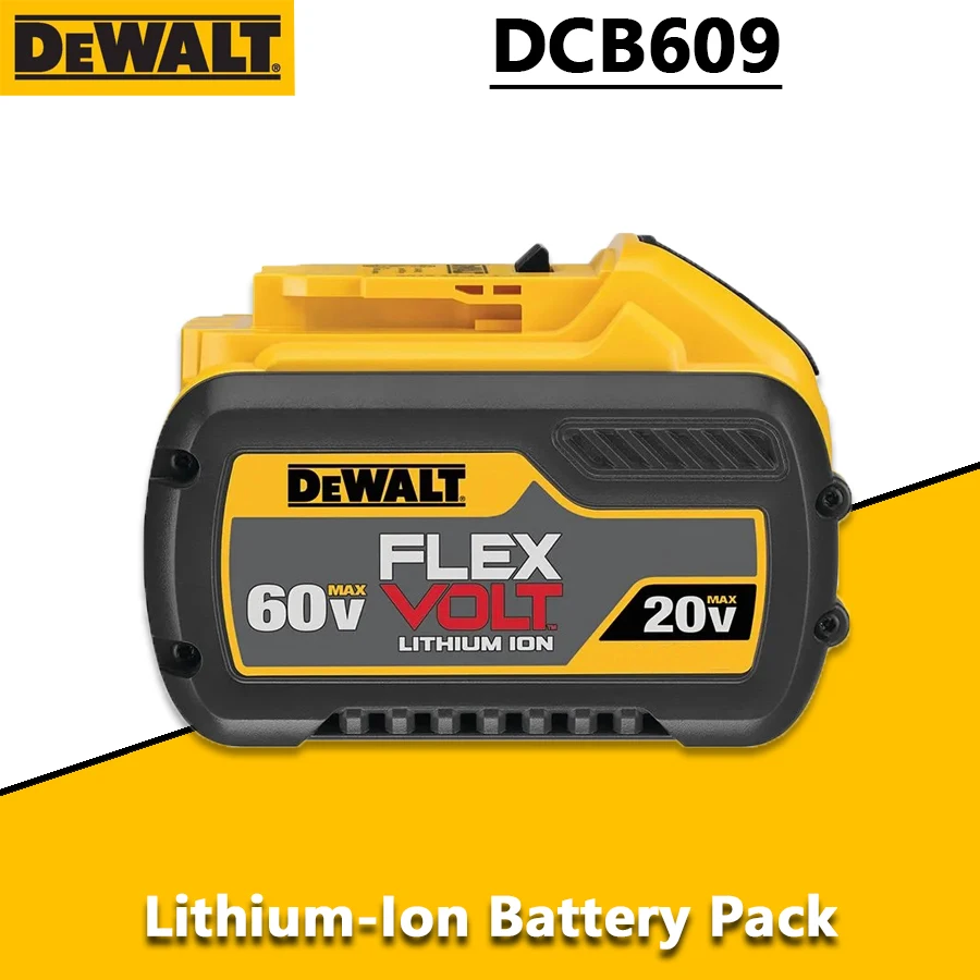 DEWALT DCB609 20V/60V 9.0Ah MAX Lithium-Ion Battery Pack Original for Power Tools Compact Rechargeable Battery