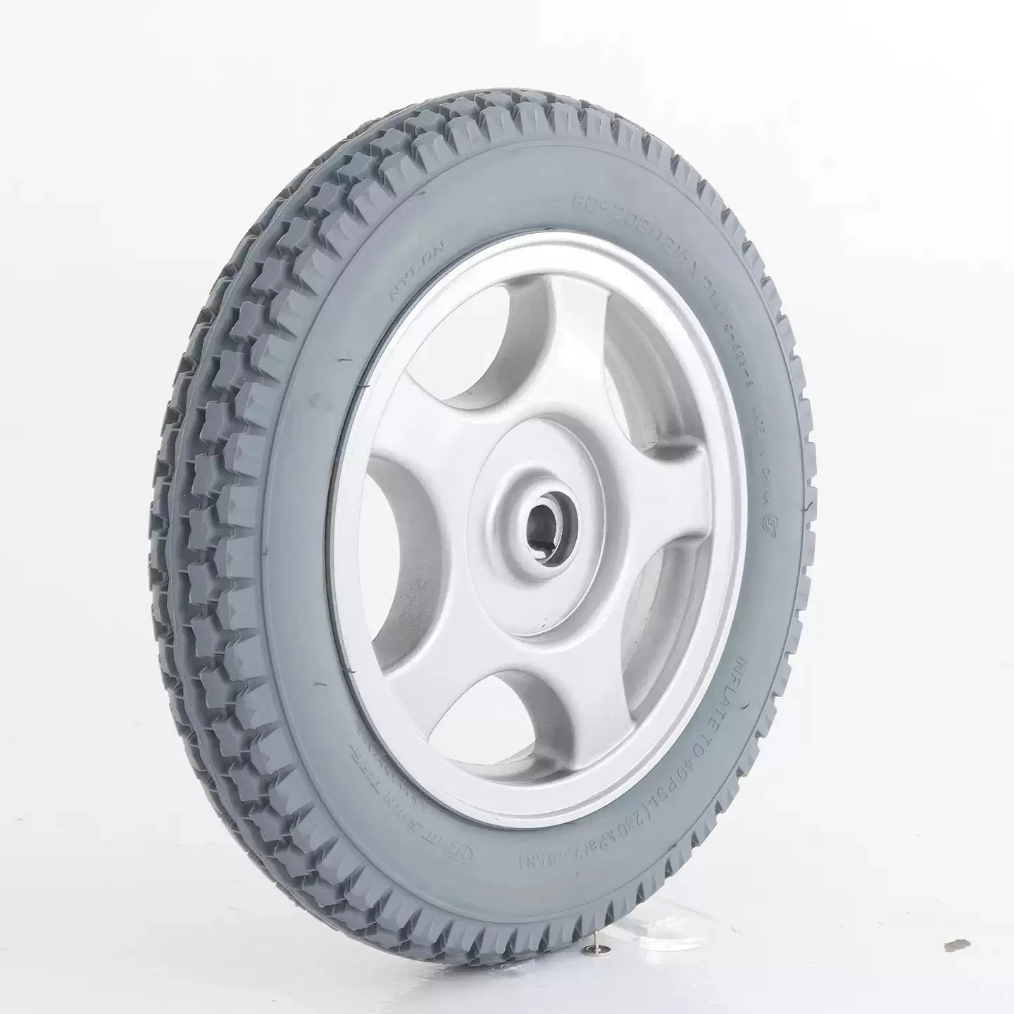 

Electric wheelchair rear wheel 12 inch rubber solid air-free rear tire non-slip and wear-resistant